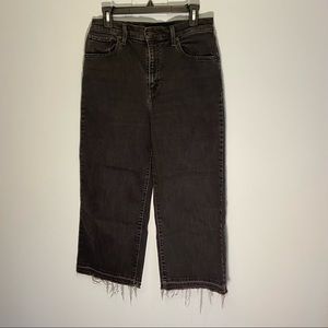 Levi’s wide leg cropped jeans